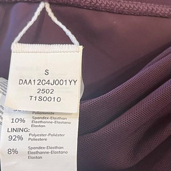 Cupshe Purple One Shoulder Bikini Set Small Mesh Ruched Skirt Swimwear Women’s - Picture 6 of 8